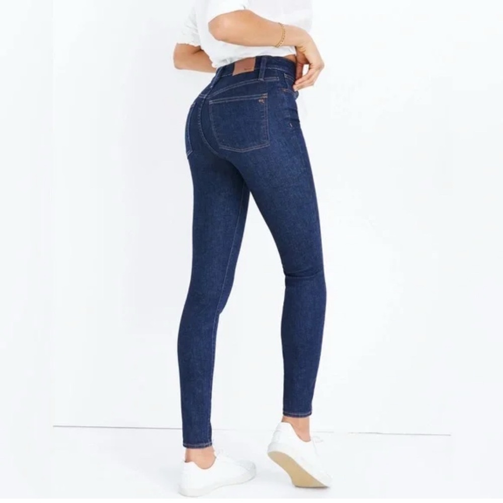 Madewell 11” High Rise Curvy Skinny Jeans Womens Dark Indigo Denim Sz 27